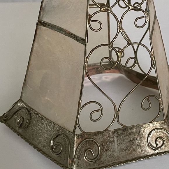 Vintage Capiz Shell Gold Christmas Angel Tree Stand Home Decor Large 11.5” - Picture 7 of 14